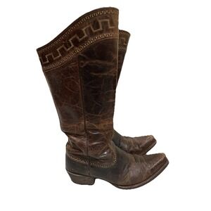 Ariat Sahara Distressed Brown Leather Cowboy Western Boots 10011941 Womens 9.5 B